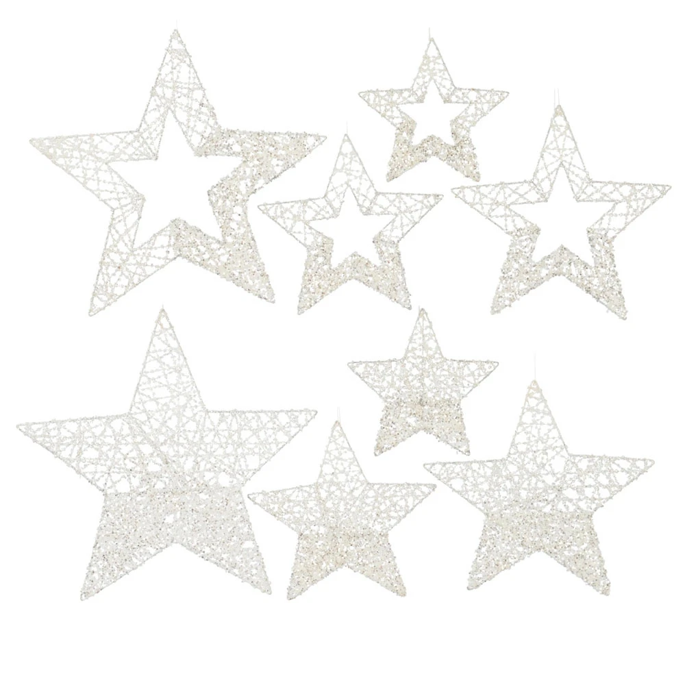 Set 4 Stelle Natalizie Assortite Bianco 3 Set 4 Stelle Natalizie Assortite Bianco