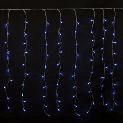 Prequ Tenda Luminosa A Cascata, 400 Led, 4x1 Metri, Luce Fredda, Giochi Luce, Memory Controller, Prolungabile, Cavo Trasparente, IP44 Uso Esterno
