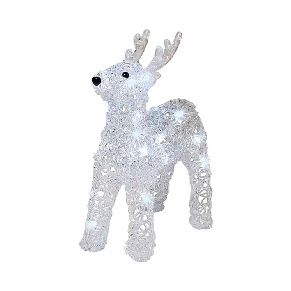 Figure Natalizie Luminose Assortite In Acrilico 3D 20 LED Bianco Freddo 23 Cm 4 Figure Natalizie Luminose Assortite In Acrilico 3D 20 LED Bianco Freddo 23 Cm - immagine 2