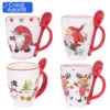 Villa D'Este Tazza Mug Da Natale In Ceramica Con Cucchiaino -Forniture Natalizie Negozio 0097808 villa deste tazza mug da natale in ceramica con cucchiaino
