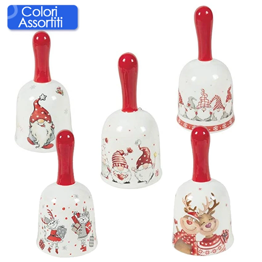 Villa D'Este Campanella Di Natale XMas Fantasy In Ceramica 3 Villa D'Este Campanella Di Natale XMas Fantasy In Ceramica