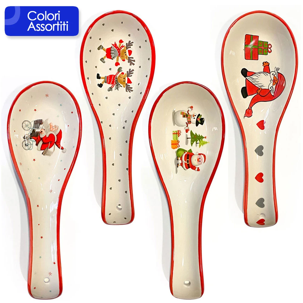 Villa D'Este Poggia Mestolo Natalizio In Ceramica 3 Villa D'Este Poggia Mestolo Natalizio In Ceramica